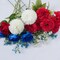 Artificial Flowers, 11PCS Mixed Bush Flower Red White and Blue Flowers